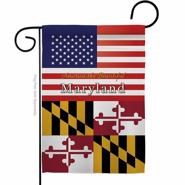 Guarderia 13 x 18.5 in. USA Maryland American State Vertical Garden Flag with Double-Sided GU3914310